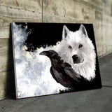 Wolf And Crow Canvas - eBazaart