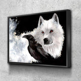 Wolf And Crow Canvas - eBazaart