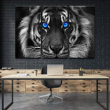 Blue Eyed Tiger Canvas - eBazaart