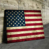 Rustic American Flag Canvas - eBazaart