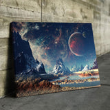 Mountains and Space Canvas - eBazaart