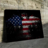 Patriotic Bald Eagle Canvas - eBazaart