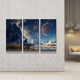 Mountains and Space Canvas - eBazaart