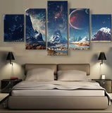 Mountains and Space Canvas - eBazaart