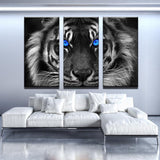 Blue Eyed Tiger Canvas - eBazaart