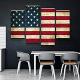 Rustic American Flag Canvas - eBazaart