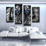 Blue Eyed Tiger Canvas - eBazaart