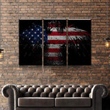 Patriotic Bald Eagle Canvas - eBazaart