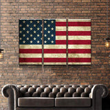 Rustic American Flag Canvas - eBazaart