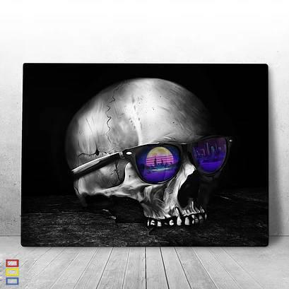 Skully Retro Canvas - eBazaart