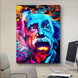 Psychedelic Einstein Canvas - eBazaart