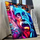 Psychedelic Einstein Canvas - eBazaart