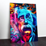 Psychedelic Einstein Canvas - eBazaart