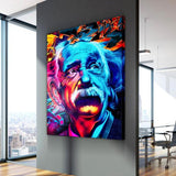 Psychedelic Einstein Canvas - eBazaart