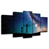 Rick & Morty Stary Sky Canvas - eBazaart