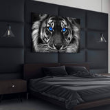 Blue Eyed Tiger Canvas - eBazaart