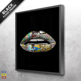 Black Graffiti Lips