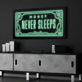 Money Never Sleeps Canvas - eBazaart