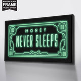 Money Never Sleeps Canvas - eBazaart