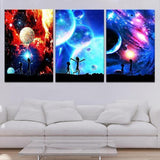 Rick & Morty Inspired 3 Panels Canvas - eBazaart