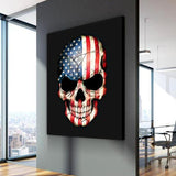 American Skull Canvas - eBazaart